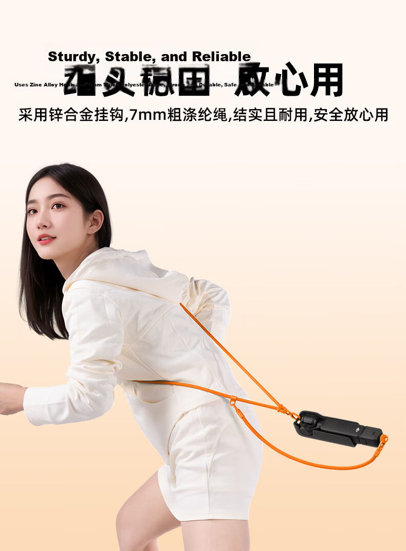 Yingyue Strap for DJI Osmo Pocket 4/3 Neck Shoulder Wrist Lanyard Protective Case Accessory Portable 4th 3rd Generation Camera Hand Strap Anti-Lost 6