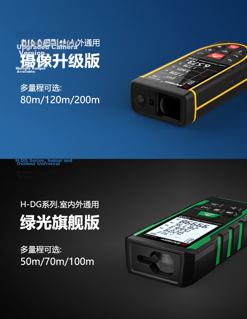 SNDWAY Laser Rangefinder, Outdoor High-Precision Green Laser Ruler, Infrared Electronic Measuring Device for Rooms, SW120GQ 1