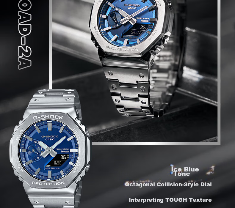 Casio Men's G-SHOCK Classic Small Square Small Silver Block Digital Watch, Japanese/Korean Style Gift Box Edition GMW-B5000D 12