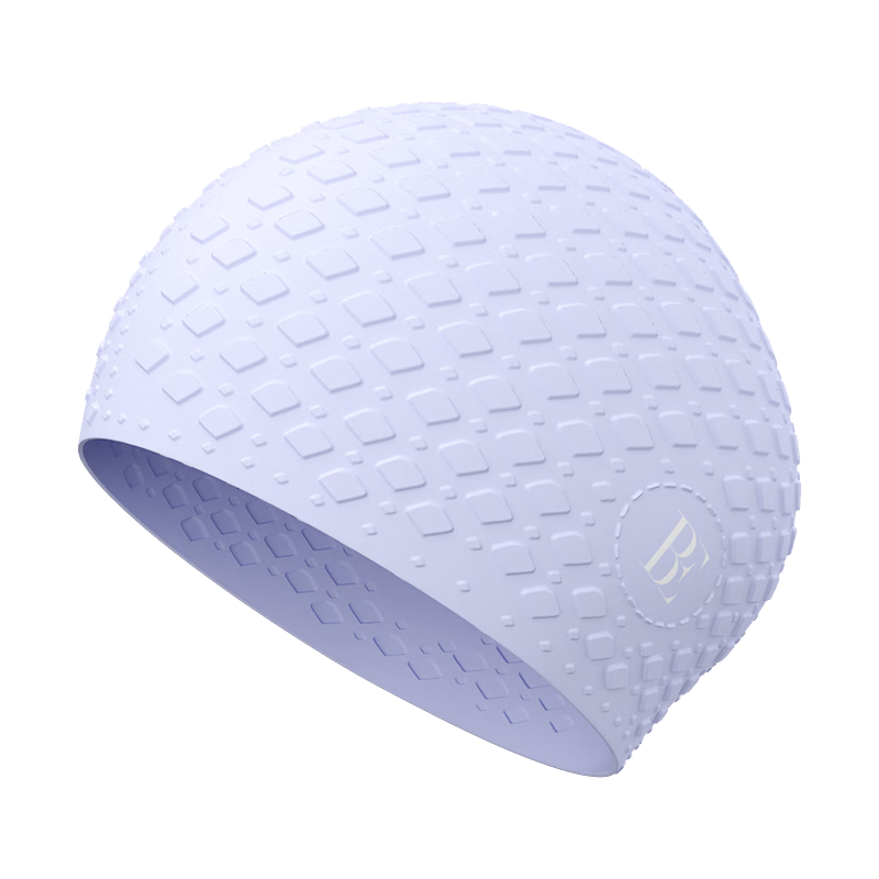 BALNEAIRE Bubble Silicone Swim Cap, Fashionable Versatile Soft Elastic Waterproof Long Hair Enlarged Swimming Gear, BYM055, Wisteria Color