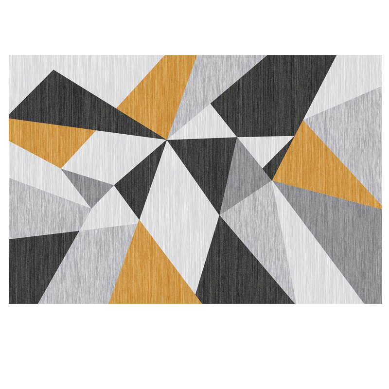 Dream Dragonfly Crystal Velvet Living Room Carpet Skin-friendly Comfortable Stain-resistant Non-slip Geometric Yellow Modern Minimalist 160*230cm