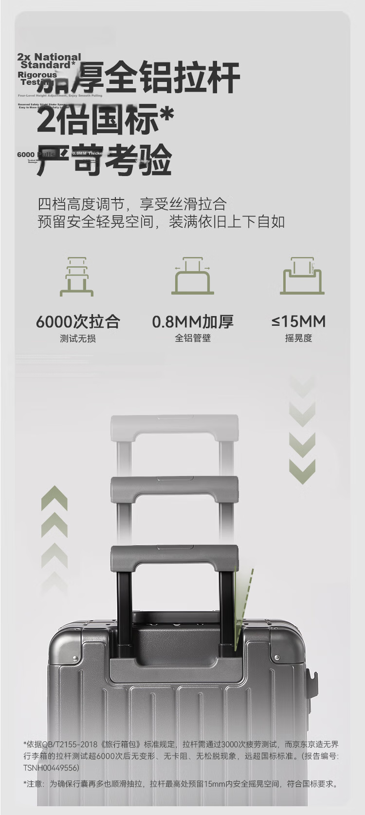 JD Jingzao Boundless Aluminum Frame 28-inch Luggage Suitcase for Men and Women Travel Trolley Password Lock Large Capacity Suitcase Student Graphite Gray 10