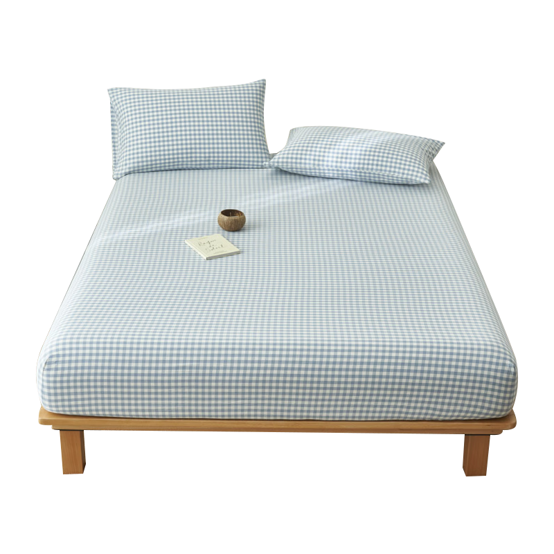 MINISO Class A 100% Pure Cotton Fitted Sheet, 1.5x2 Meters, All-Cotton Bed Cover, Full Coverage Mattress Protector, Bed Cover