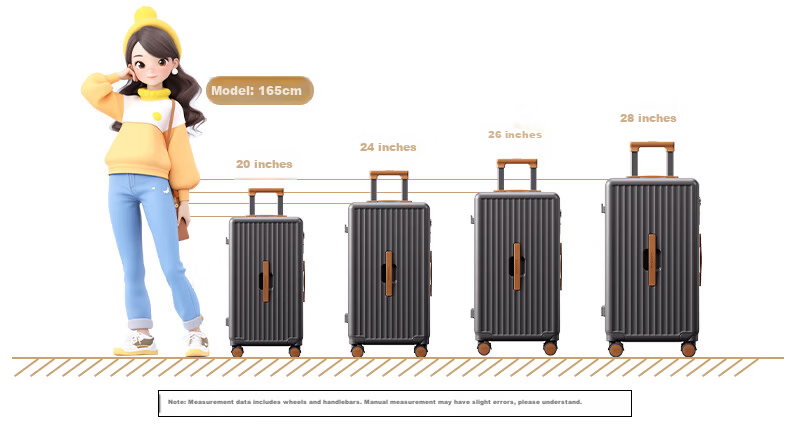 Reebok Suitcase, PC Trolley Case, Multifunctional Large Capacity Travel Luggage, Password Lock Suitcase, Leather Case, Hao Kong Bai 24 Inches 4