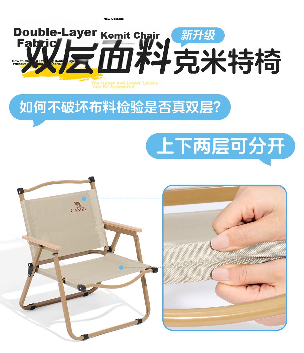 CAMEL Outdoor Camping Folding Chair Portable Backrest Sketching Recliner Camping Fishing Stool Kemit Chair 1J722C7586 2