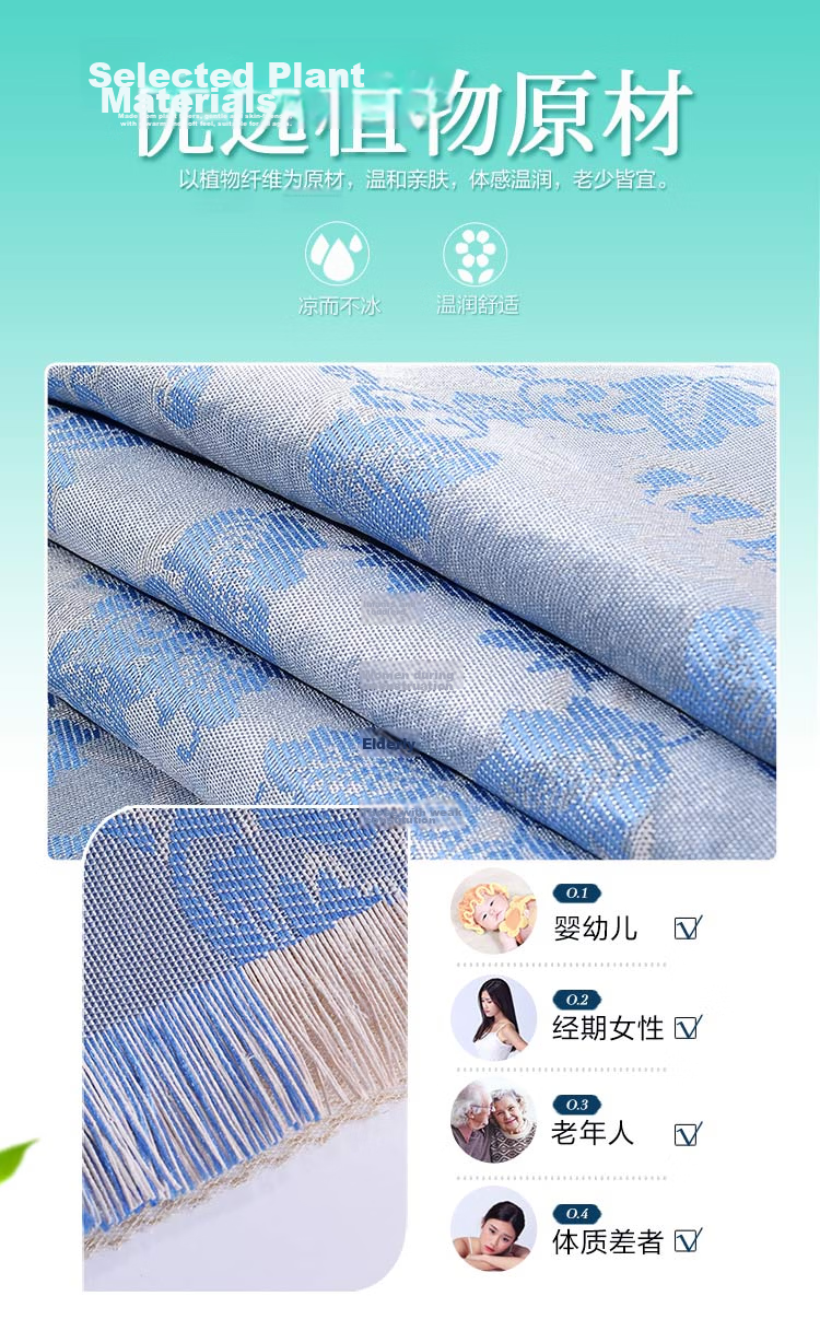 FUANNA Ice Silk Cooling Mat Washable 1000D Thick Silk A-Class Antibacterial Cooling Three-Piece Set Double 1.8x2m 3