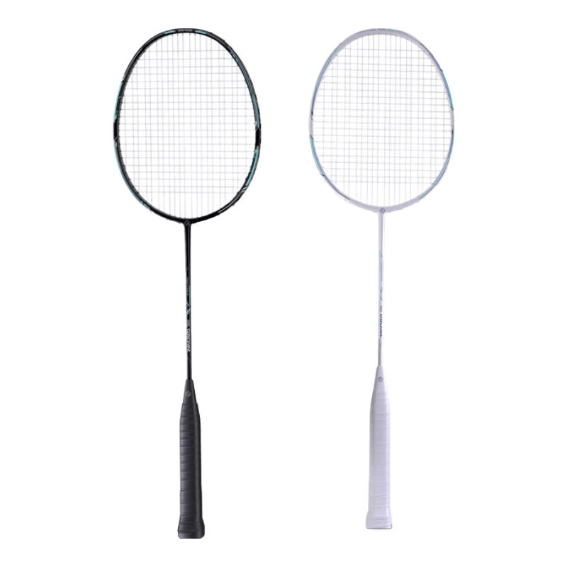 JD Jingzao Carbon Shaft Badminton Racket Durable Ultra-Light Pre-Strung Liren 700 Pair with Racket Bag + 10 Shuttlecocks
