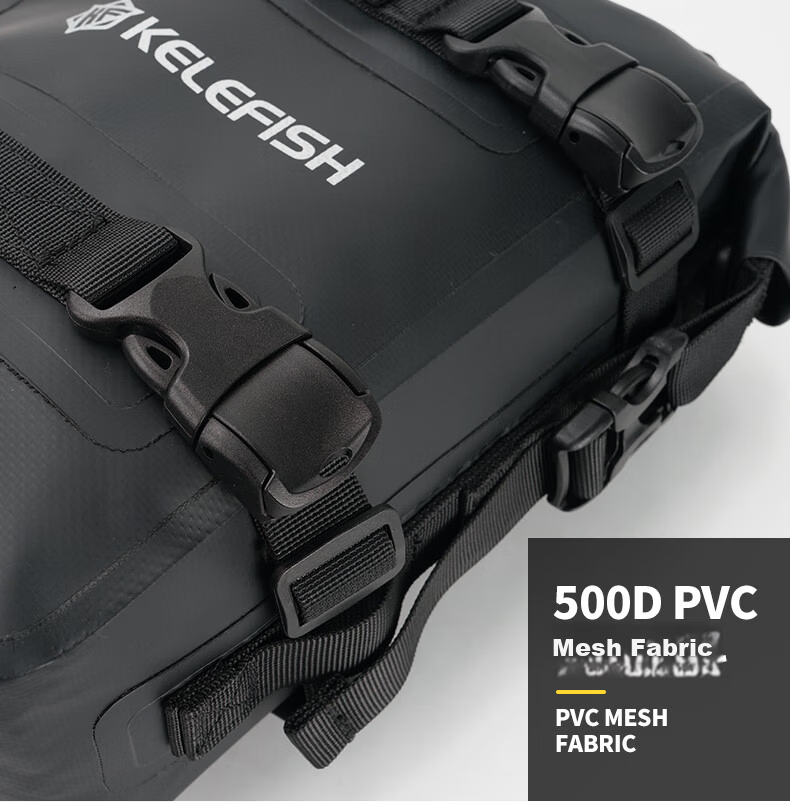 KELEFISH Motorcycle Guard Edge Protective Reflective Side Bag Waterproof Travel Hanging Bag Carbon Fiber 8-10*1 7