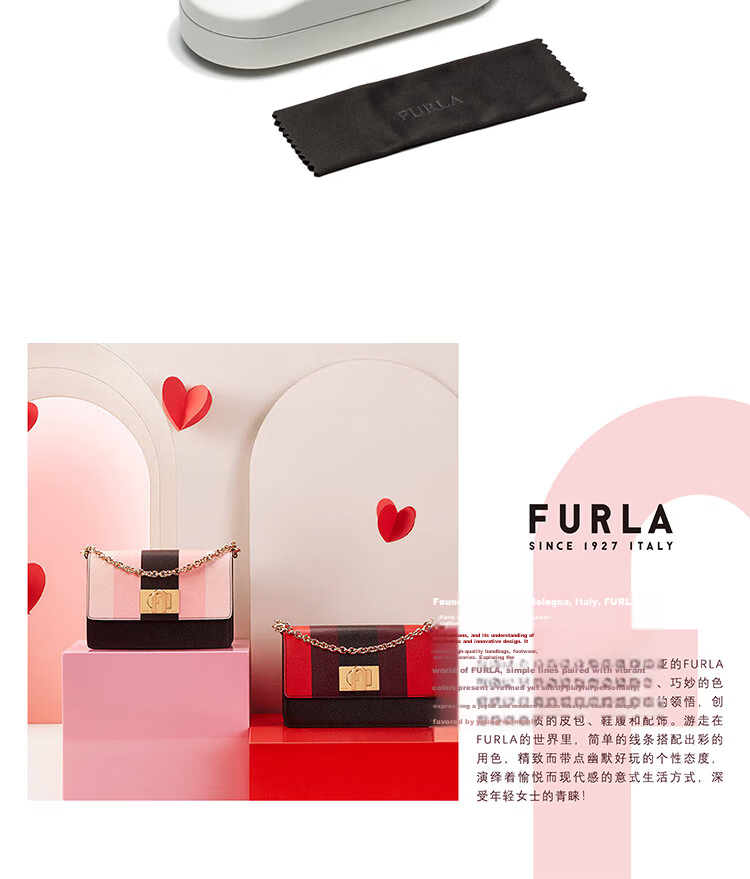 FURLA Women's Full-Frame VFU254 Fashionable Commuter Myopia Optical Glasses Frame 530891 Optical Glasses 8