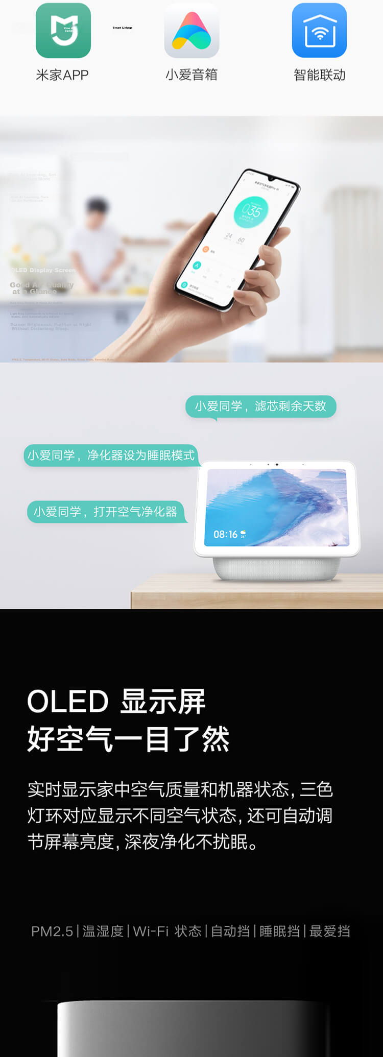 Mijia Xiaomi Air Purifier Filter Cartridge Standard Version for Home Use to Remove Formaldehyde, Bacteria, Secondhand Smoke Odors Air Purifier Compatible with 2/2S/3/pro Models 5