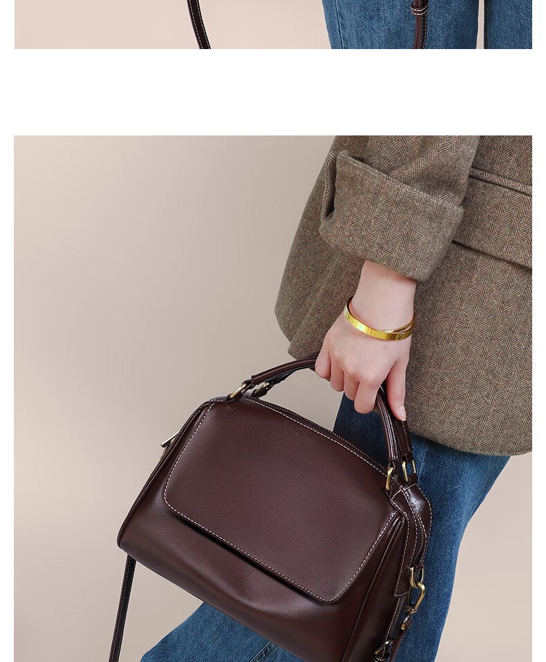 YUYULA Leather Handbag, Women's Crossbody Tote Bag, Large Capacity Brand Shoulder Bag, Practical Birthday And Mother's Day Gift for Mom 4