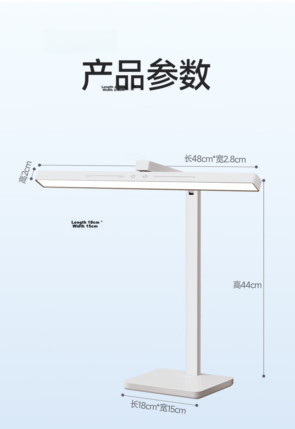 Dell Large Desktop Street Lamp Student Study Dormitory Anti-Myopia Eye Protection Desk Lamp Children's Reading Eye Care Table Lamp 23