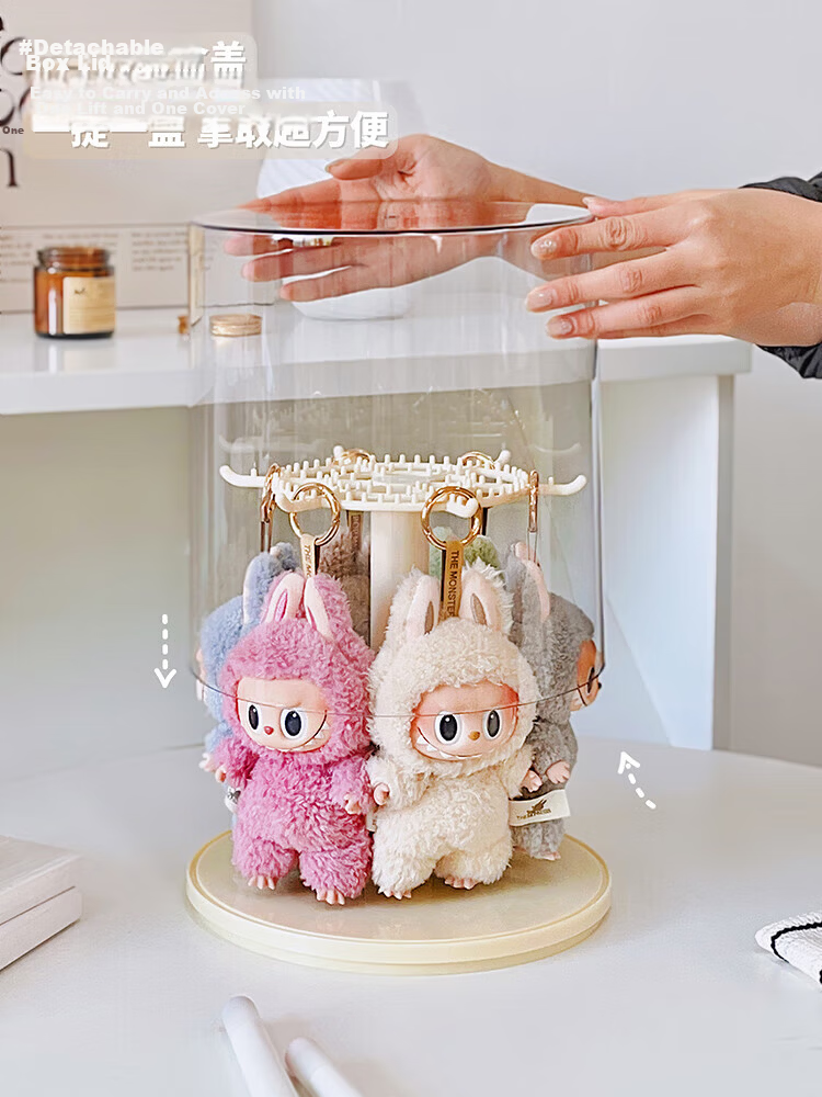 EACHY Blind Box Display Case, Transparent Dust-Proof Storage Box for Figurines And Toys, Labubu Pop Mart Display Case - Large Size 3