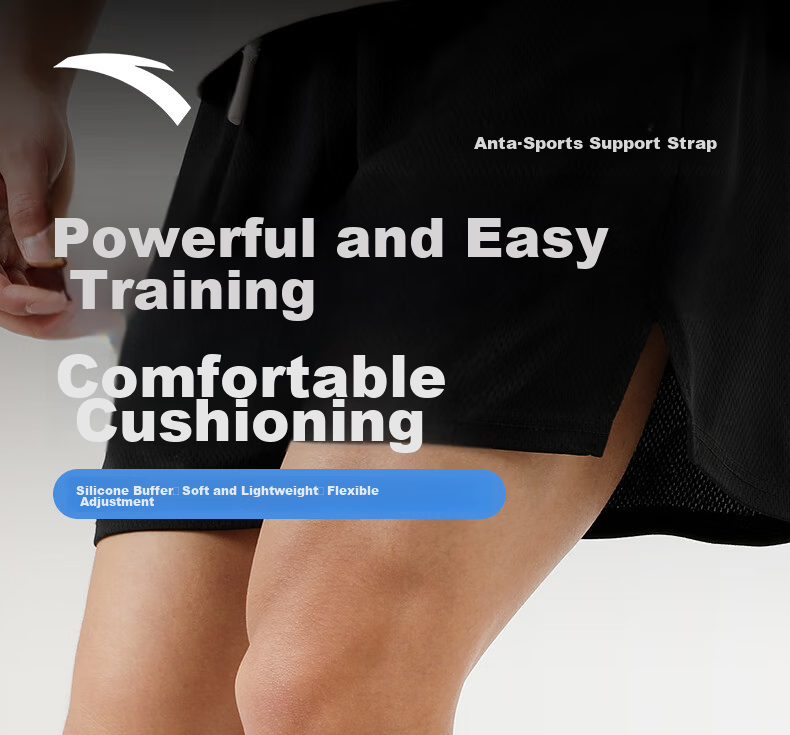 ANTA Patellar Strap Knee Brace for Sports, Unisex Running Knee Support, Meniscus Protection for Jump Rope, Badminton And Basketball, Gray 1