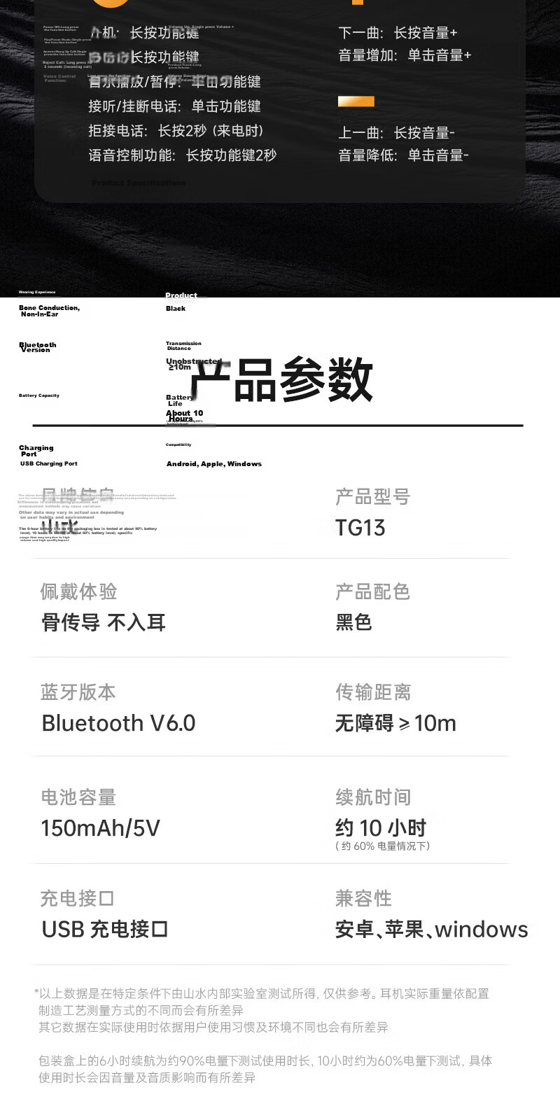 SANSUI W156 Pro Bone Conduction Bluetooth Earphones IPX8 Waterproof Wireless Sports Running Non-In-Ear Cycling with 32GB Memory 18
