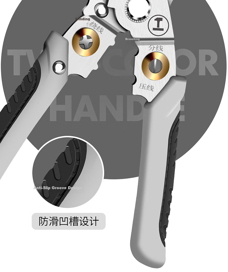 GREENER 7-Inch Multi-Function Wire Stripper and Crimping Pliers Electrician Wire Stripping Tool Household Wire Cutter 17
