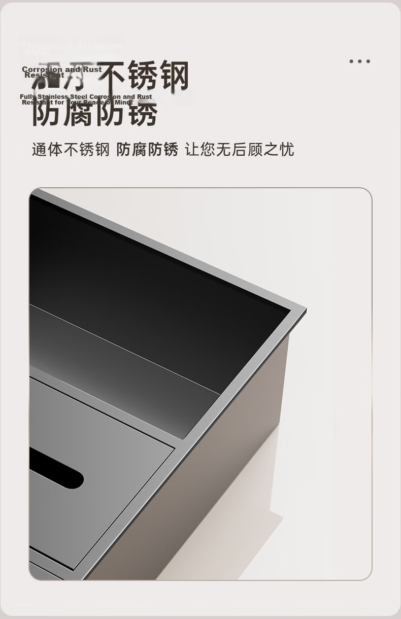 Baizi Toilet Niche [Customizable] Embedded Stainless Steel Trash Bin and Toilet Paper Holder Bathroom Storage Rack 2