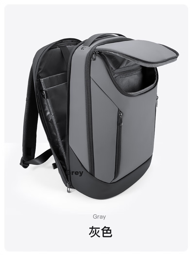 Bange Men's Large Capacity Backpack Business Travel Bag College Student 17.3-inch Laptop Backpack Double Shoulder Bag Black Gift 14