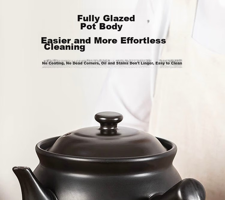 JD Jingzao Ceramic Health Preserving Herbal Medicine Pot Sand Pot Traditional Chinese Medicine Kettle Open Flame Herbal Medicine Cooker 2.5L Large Capacity Decoction Pot 19