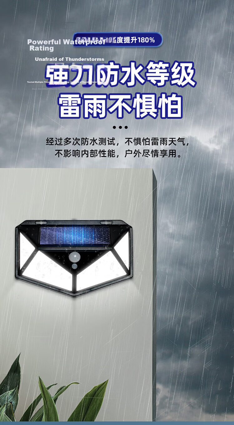 Datouren Solar Outdoor Lighting Human Body Sensor Street Light Home Wall Waterproof Floodlight 15