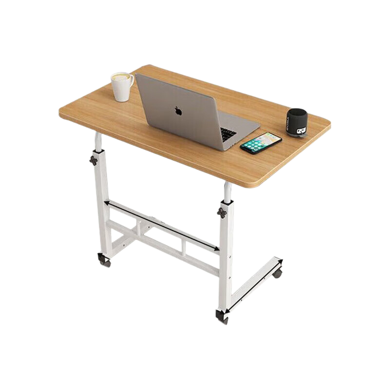 Anerya Adjustable Computer Desk Bedside Table Simple Writing Desk Bedroom Small Movable Desk with Height Adjustment, 80cm