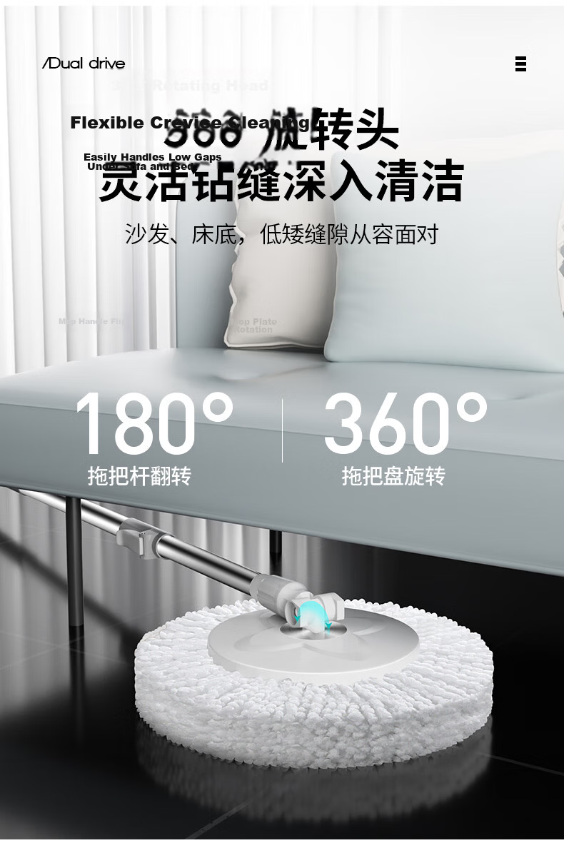 Baijiahaoshi Rotating Mop Replacement Heads 31cm Wide 3-Pack Universal Fiber Mop Pads Absorbent Floor Cleaning Cloths 10