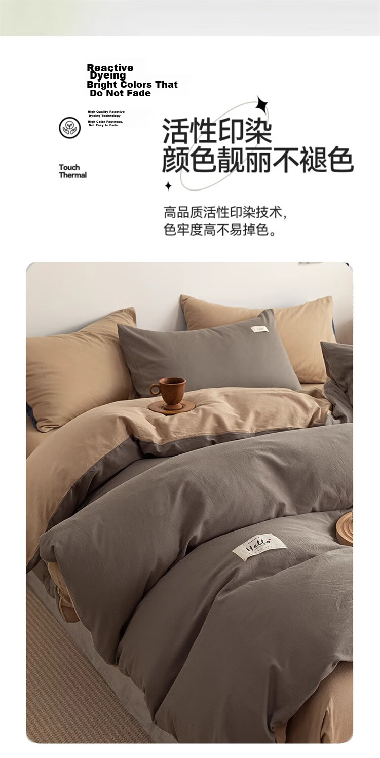 Wuyinliangpin 100% Pure Cotton Duvet Cover, All-Cotton Double Bed Student Dormitory Quilt Cover Single Piece, Bedding, 200*230cm 10