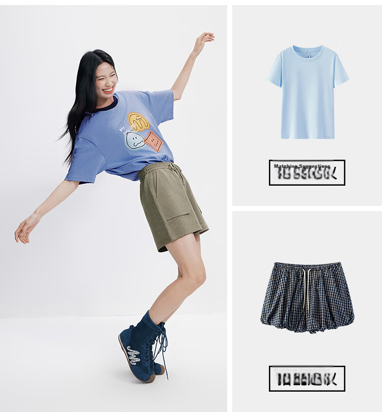 Semir Women's Casual Summer Elastic Waist Loose Knit Straight-Leg Sports Shorts Ins Trend 101325125001 7