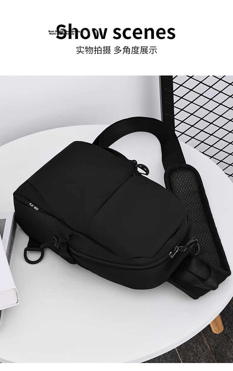 Warrior Men's Crossbody Bag Large Capacity Chest Bag Shoulder Bag Fashion Commuter Travel Work Business Water-Resistant Phone Bag 19