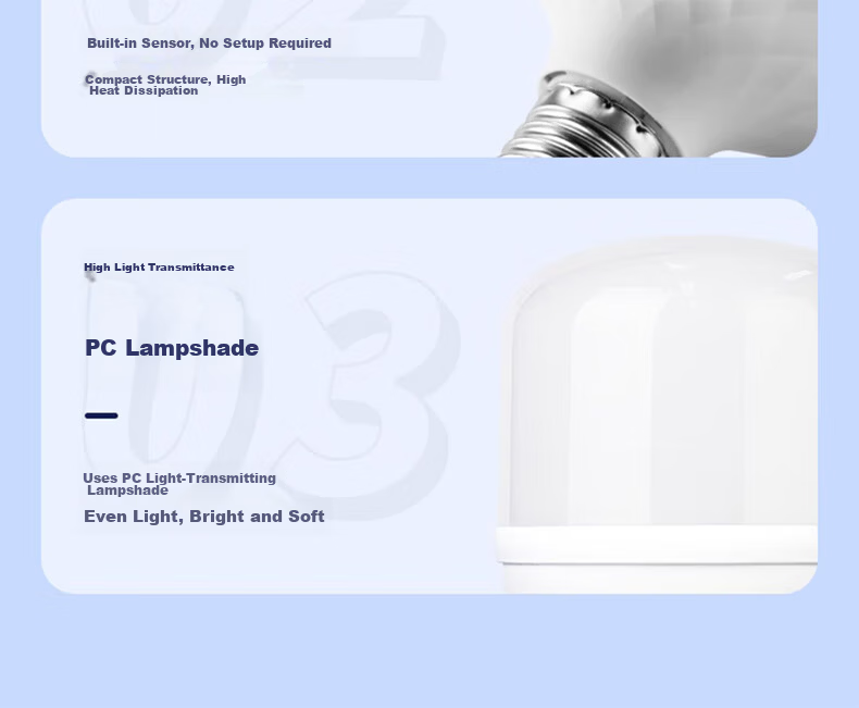 Guanan Smart Voice Sensor Bulb E27 Screw LED Energy-Saving Voice-Controlled Switch 10W White Light 11