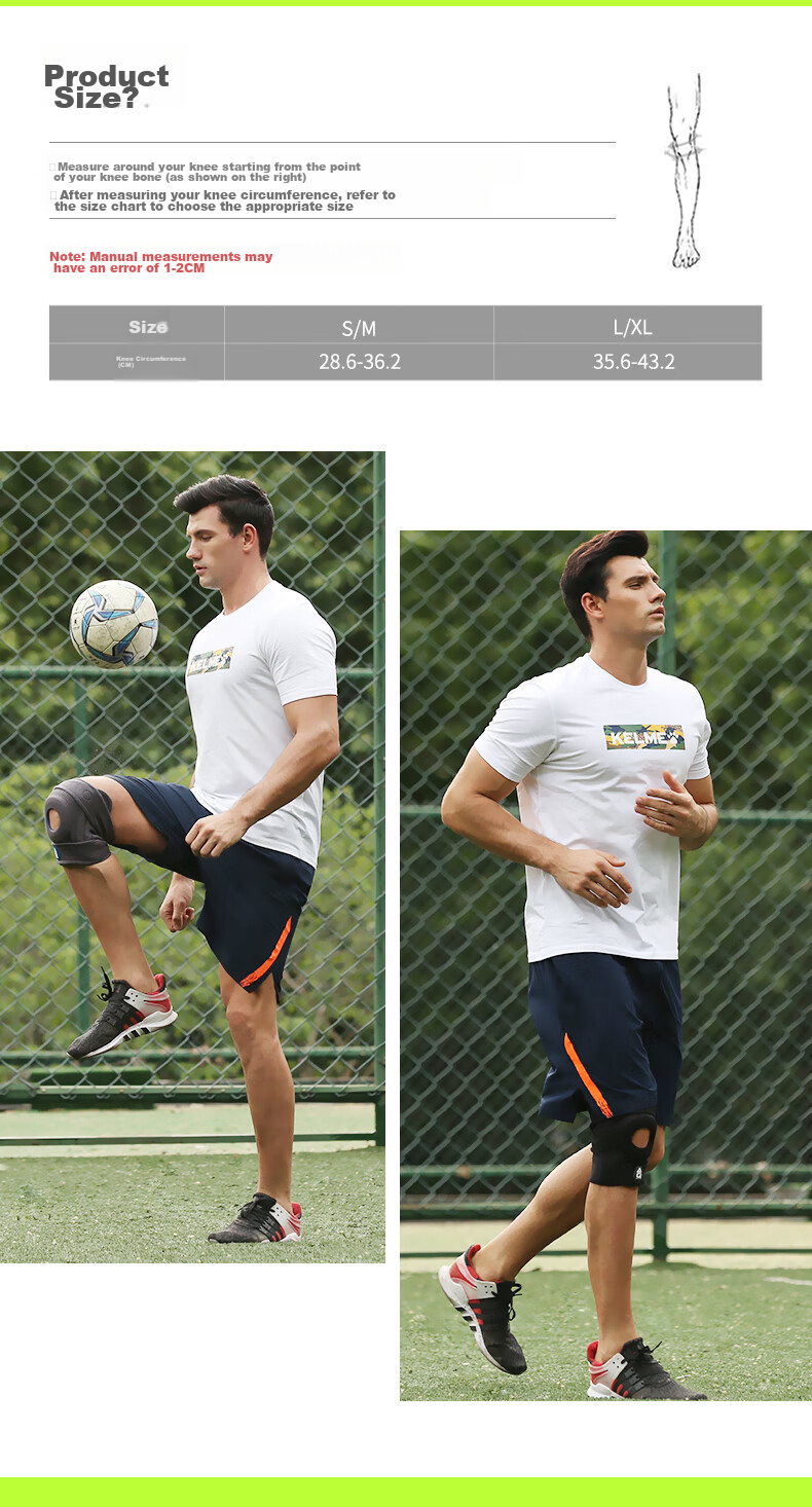 AQ Knee Brace for Sports, Running, Hiking, Badminton, Meniscus Protection, Joint Support, Single Piece, W51501S/M 4
