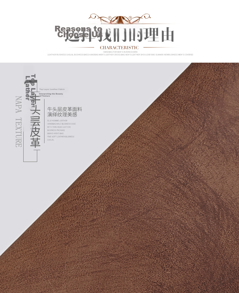 ELLE HOMME Vertical Wallet First Layer Cowhide Multi-Card Vintage Bi-Fold Card Holder 0330 Birthday Gift for Boyfriend 2