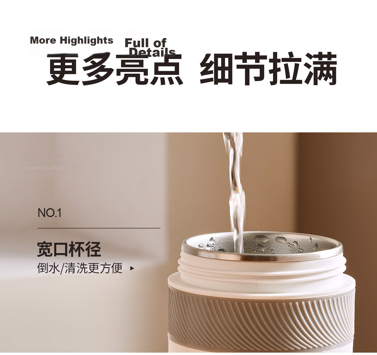 MINISO Electric Portable Water Heater Cup Insulated Travel Kettle Small Electric Kettle Tea Brewing Baby Milk Temperature Control Cup 500ml 28