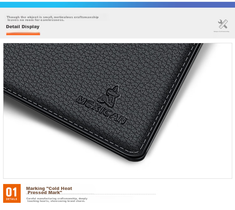 MEXICAN Men's Wallet, Top-Grain Leather Genuine Wallet, Large Capacity, Two-Fold Long Wallet, Bill Holder, Birthday Gift for Me 19