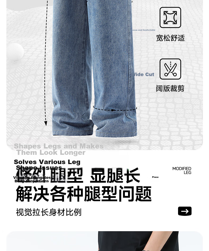 JEEP SPIRIT Men's Straight Loose Fit Jeans 2026 Spring Autumn New Casual Blue Trousers for Men 9
