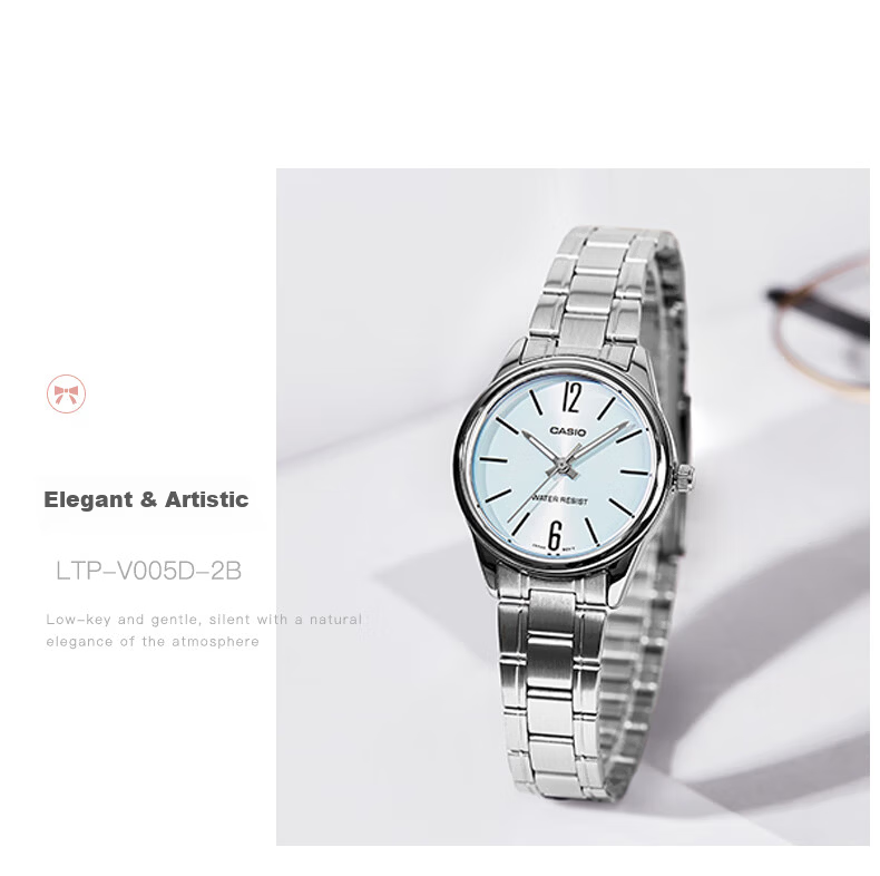 CASIO Watch, Simple Analog Steel Strap Small Dial Quartz Women's Watch, Valentine's Day Gift, LTP-V005GL 13
