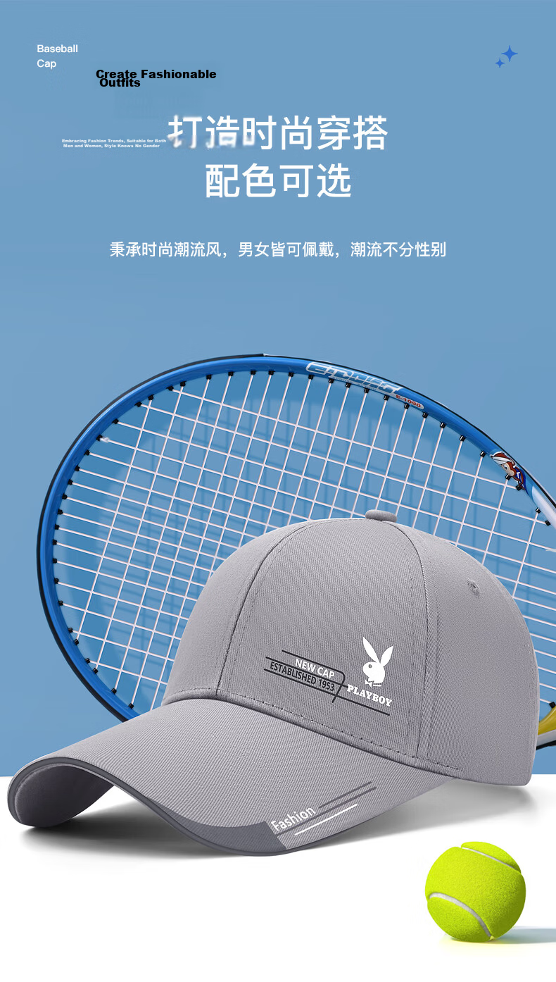 PLAYBOY Men's Baseball Cap, Outdoor Spring And Summer Middle-Aged Sun Protection Sports Hat, All-Season Travel Visor Cap, Khaki 6