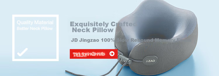 JD Jingzao Small Snail Travel Pillow Aerospace Memory Foam U-Shaped Neck Pillow Portable Storage Design 1