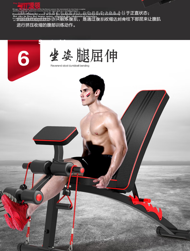 DDS Dumbbell Bench, Fitness Bench Press Chair, Fly Bench, Multifunctional Sit-Up Fitness Equipment, Training Machine DDS201 8
