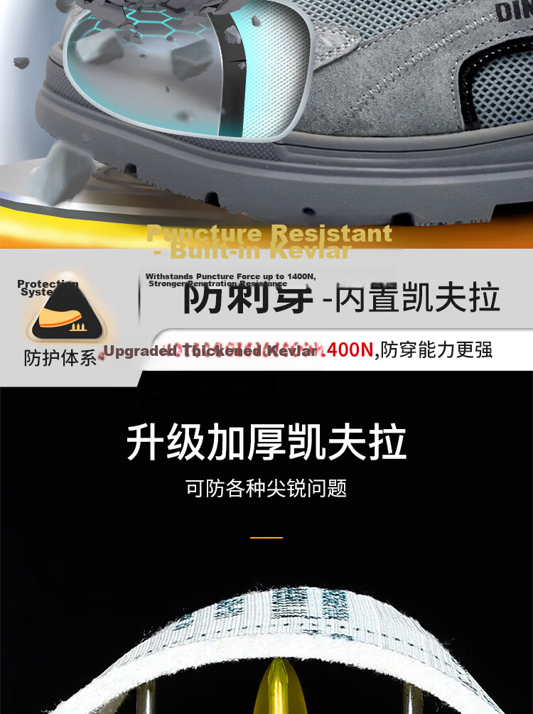 Dinggu Safety Shoes for Men, Anti-Smashing And Puncture-Resistant, Lightweight Work Shoes, Construction Site Steel Toe, All-Season 1101kaqiW39 5