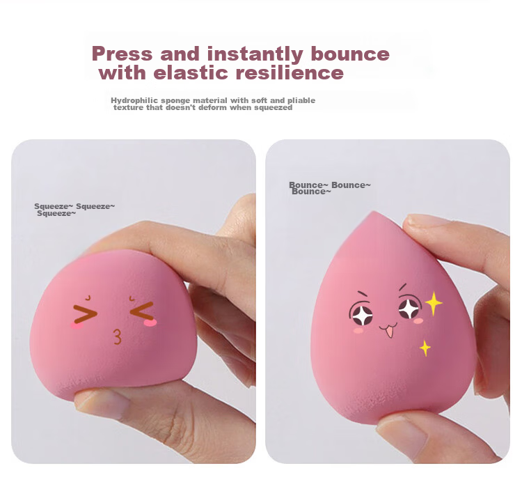LiQing Double-Sided Flocked Loose Powder Puff Compact Powder Puff [Thin Round Shape, 3 Pieces] Replacement Setting Makeup Powder Puff 9