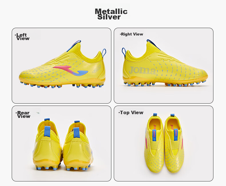 JOMA Children's Soccer Shoes MG Short Studs for Artificial Turf, Non-Slip, Wear-Resistant, Professional Competition And Training Shoes, Light Blue, Size 35 16