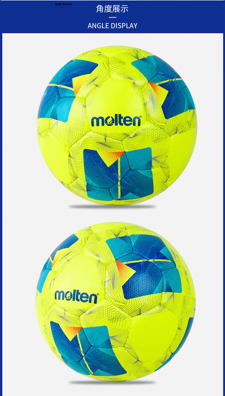 Molten Soccer Ball, Size 5 Standard F5N2811, White And Yellow Hand-Stitched Butyl Inner Liner, PU Material, for Student School Teams' Training Footballs 9