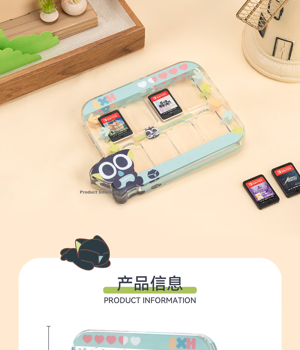 Jixiang Luo Xiaohei Switch Joystick Cap, Suitable for OLED/NS/LITE Silicone Protective Cover Joy-Con Controller Keycap, 4 Pieces Gaming Accessories 8