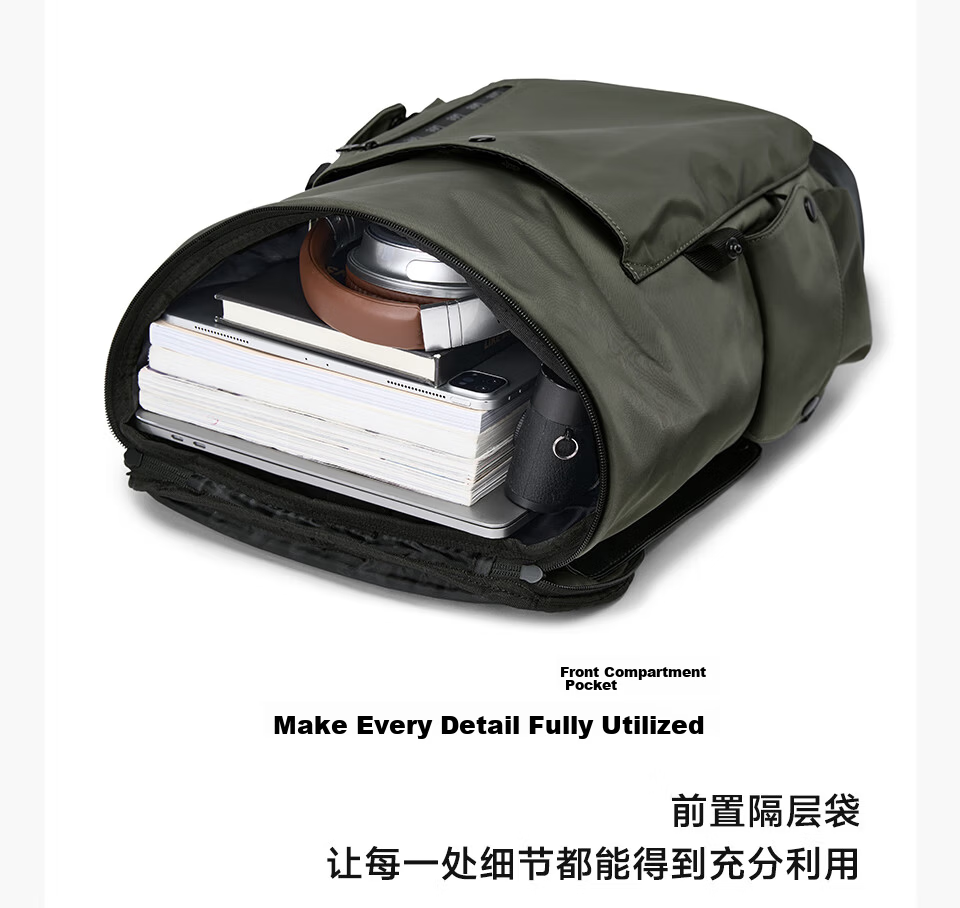 Lee Outdoor Backpack for Men And Women, Hiking Travel Bag with Large Capacity, Student Schoolbag, 16-Inch Laptop Bag, Khaki Color 8