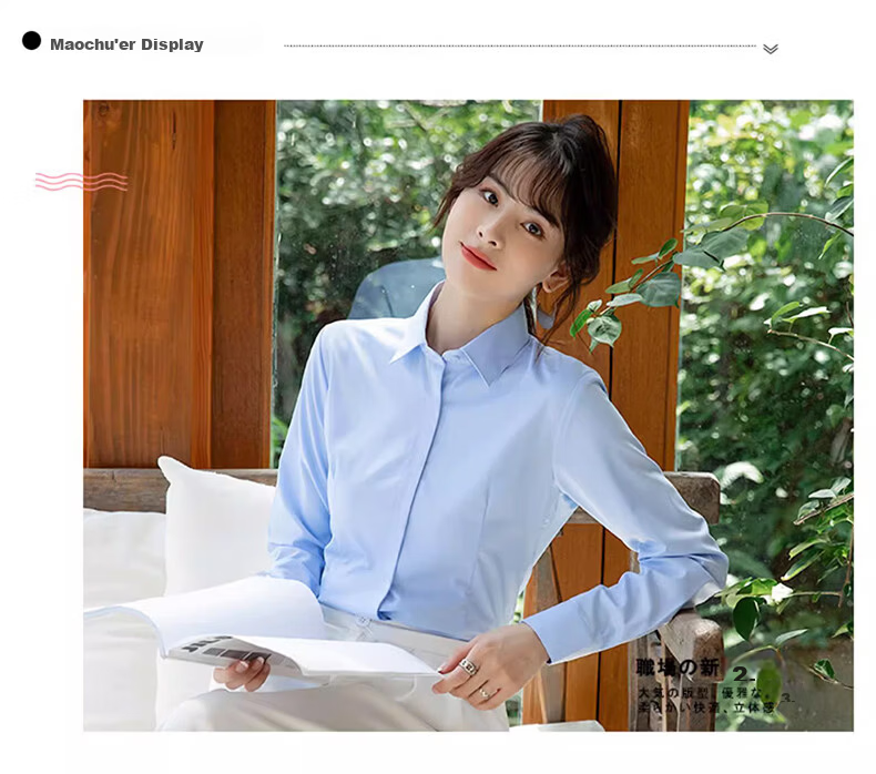 TUCANO Women's Summer Shirt Dark Placket Wrinkle-Free Slim Fit Business Short Sleeve Formal Commuter Blouse White 2XL 21