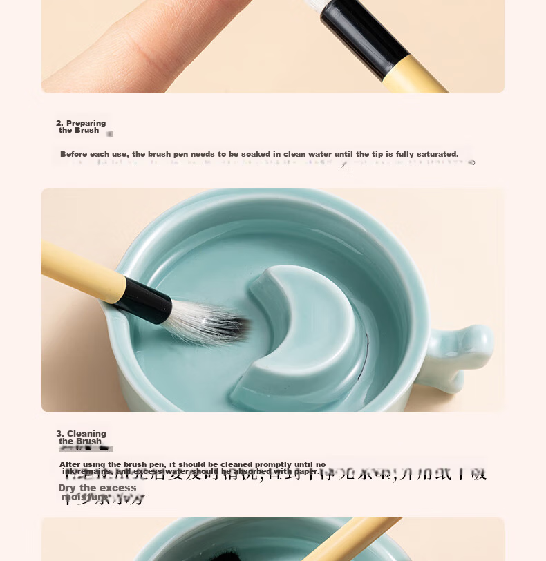 Deli Baiyun Mixed Hair Large Baiyun Medium Kai Small Kai Student Calligraphy Chinese Painting Beginner Entry-Level Brush Xingkai Small Size Baiyun Brush School Supplies 20