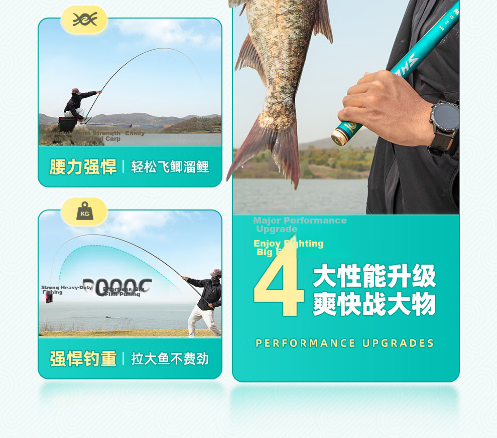 Shensha Gouhu 3.6-Meter Fishing Rod, Ultra-Light And Ultra-Hard Carbon Fiber, Hand Rod, 28-Section Telescopic Rod, Carp Fishing Pole, Fishing Tackle Set 4