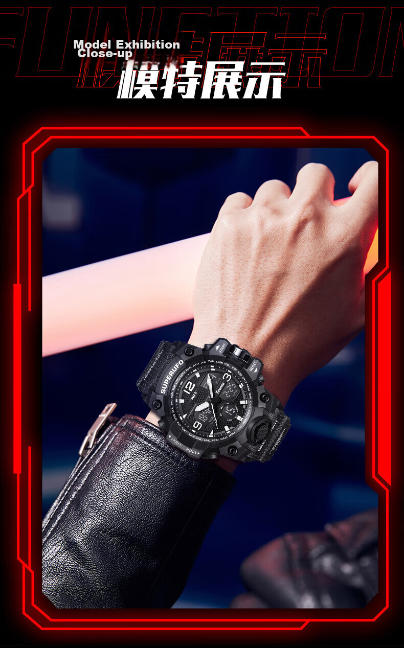 MAX-G Sports Digital Watch for Boys, Middle And High School Students, Elementary School Students, Luminous, Waterproof, Multifunctional Digital Youth Watch for Childre 8
