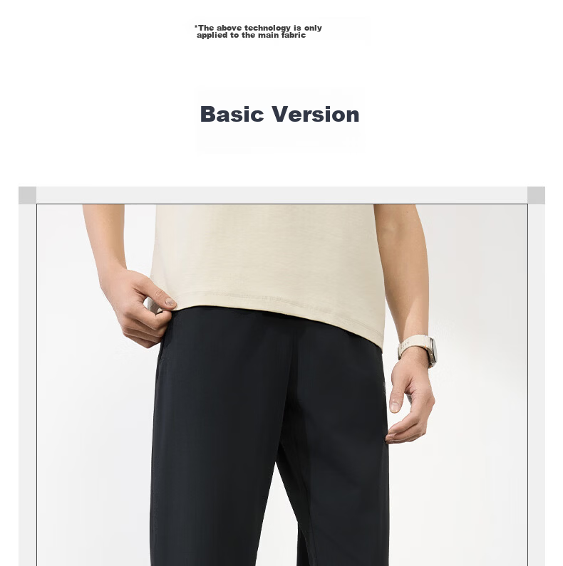 361° Men's Pants, Summer Sun Protection Casual Sports Trousers, Loose-Fitting Thin Running Pants with Elastic Cuffs, Cropped Pants, 652414706H-4 5